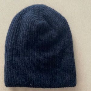 The Elder Statesman Navy Blue Cashmere Beanie